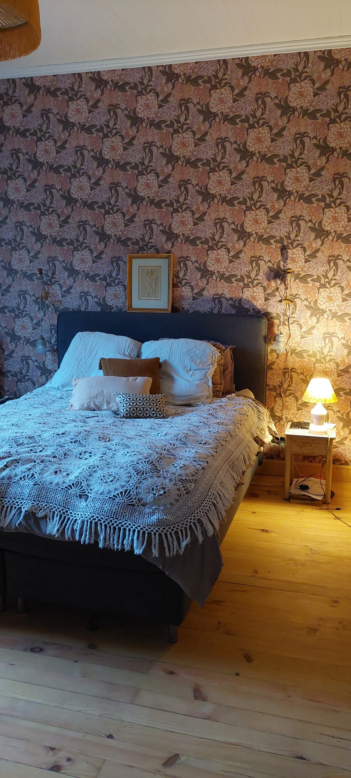 projet chambre fleurie vintage
