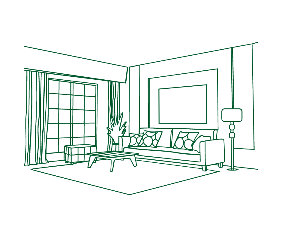 pictogramme présentation décoration intérieur salon