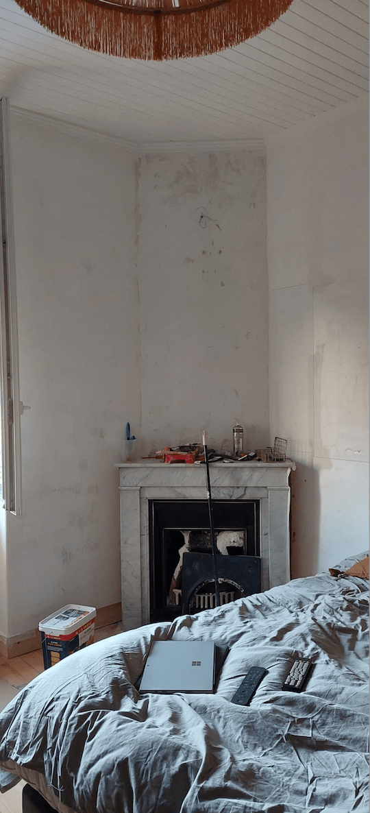 Photo travaux chambre vintage