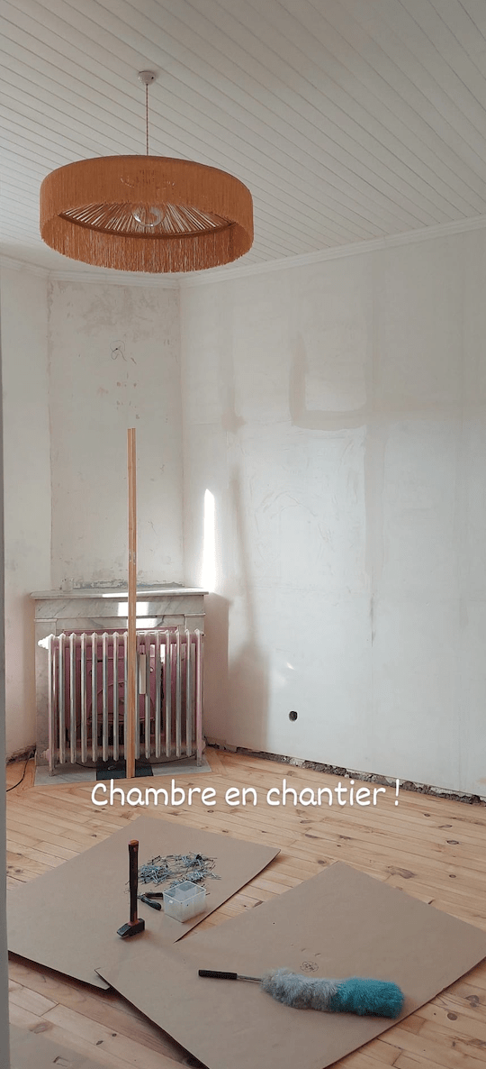 Photo travaux chambre vintage